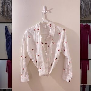 Rosebud White Vintage Buttonup/ Casual Dressshirt